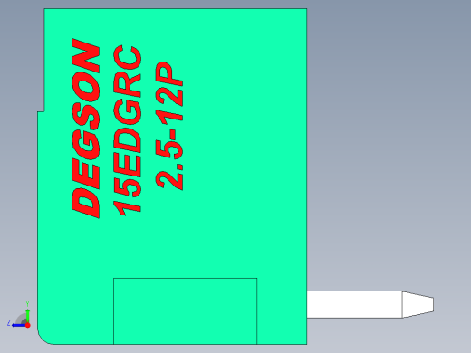 DEGSON 15EDG 系列 2.5mm 接线端子包-15EDGRC-2.5-12P-14-00AH右视缩略图