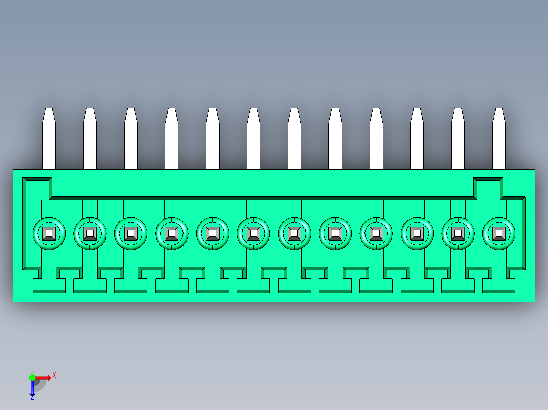 DEGSON 15EDG 系列 2.5mm 接线端子包-15EDGRC-2.5-12P-14-00AH俯视图