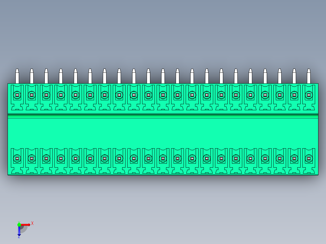 DEGSON 15EDG 系列 3.5mm 插拔式接线端子 FullPack-15EDGRT-3.5-42P-14-00AH俯视图
