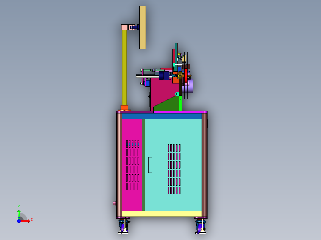 料带梭测机器视觉检测系统前视图
