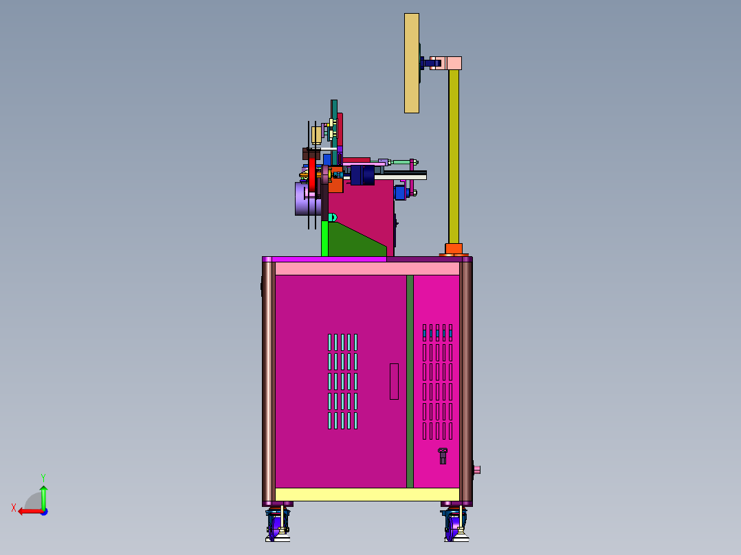 料带梭测机器视觉检测系统后视图