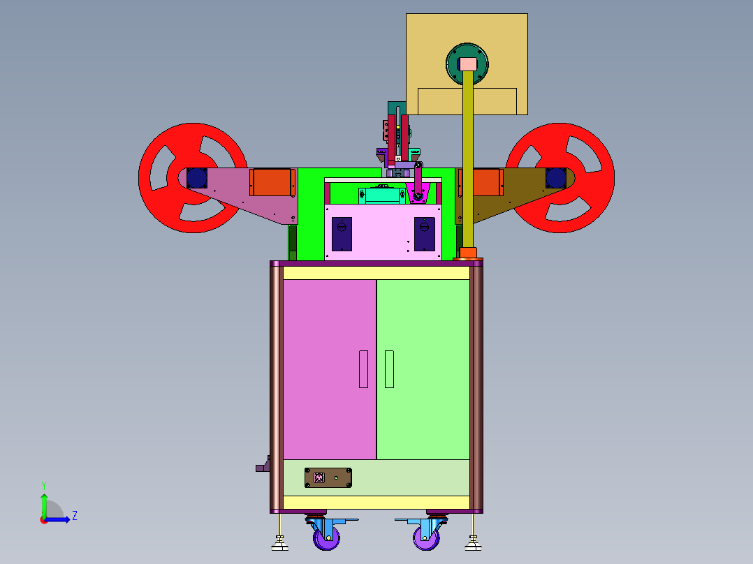 料带梭测机器视觉检测系统左视图