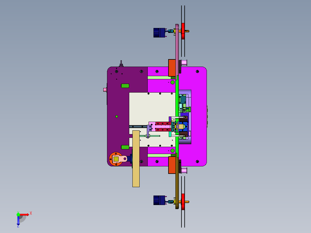 料带梭测机器视觉检测系统俯视图