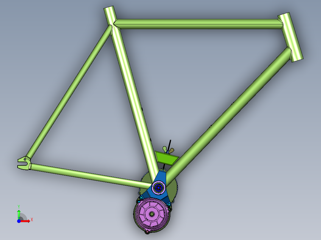 自行车变身电助力电机前视图