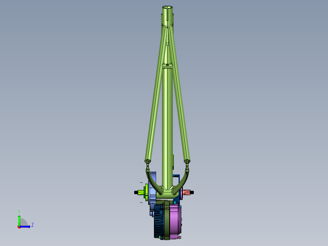 自行车变身电助力电机左视图