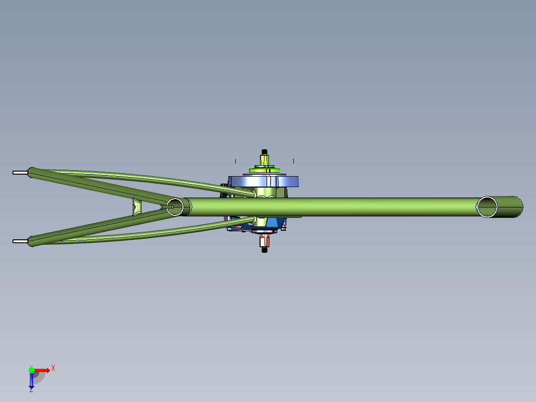 自行车变身电助力电机俯视图