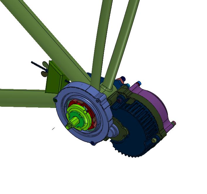 自行车变身电助力电机