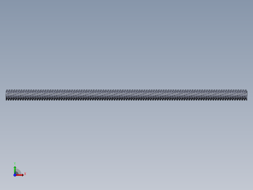 公制 （ISO） 梯形螺钉-TR9x2x200.SLDPRT前视图