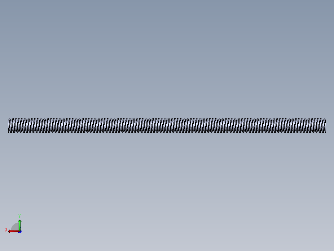 公制 （ISO） 梯形螺钉-TR9x2x200.SLDPRT后视图