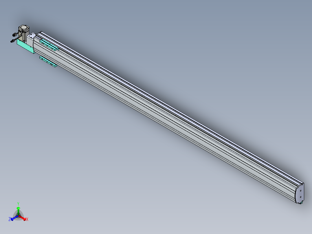威洛博VBF同步带传动一般环境VBF14-L45-S2100-BL-ZP40-C3正等轴测图