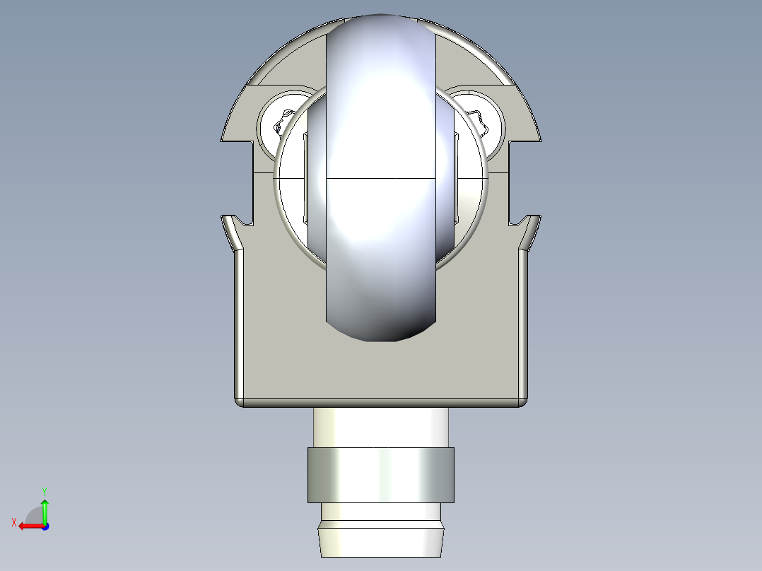 NOVOTECHNIK直线位移传感器TEX 系列 带球眼安装接头后视图
