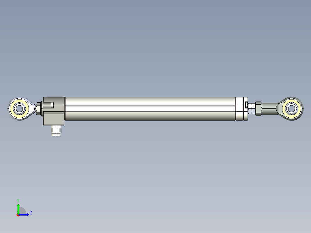 NOVOTECHNIK直线位移传感器TEX 系列 带球眼安装接头左视图