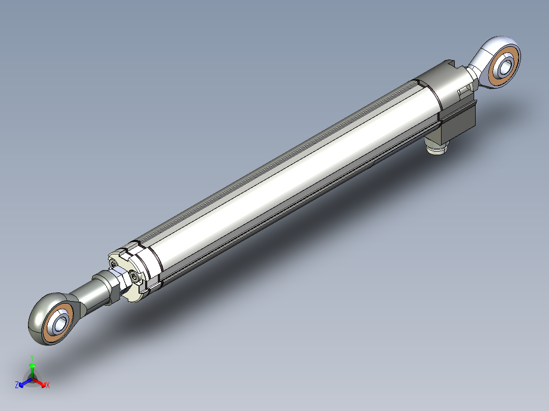 NOVOTECHNIK直线位移传感器TEX 系列 带球眼安装接头正等轴测图