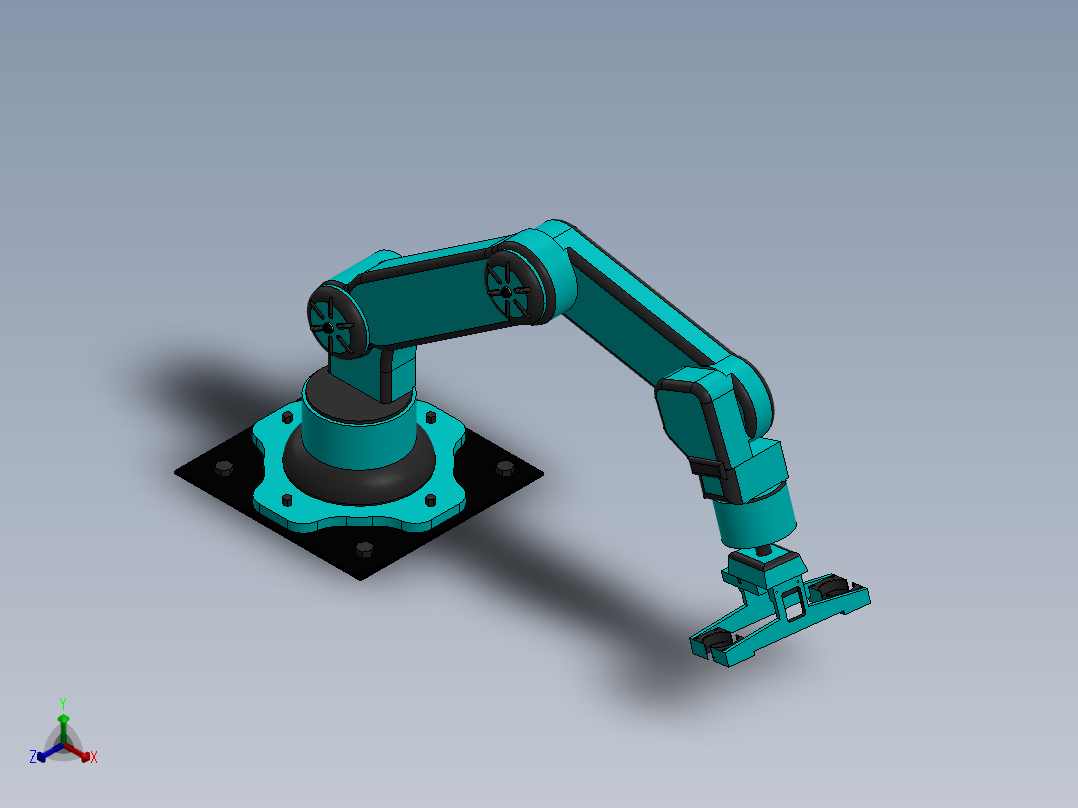 搬运机械臂正等轴测图