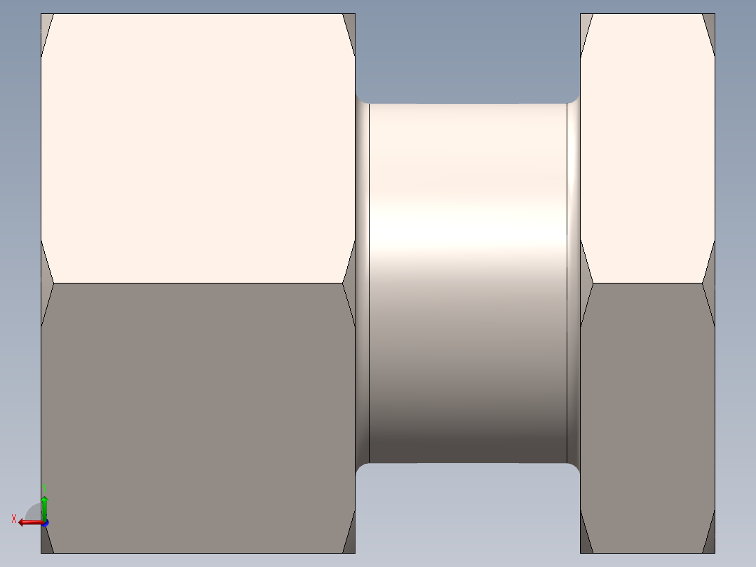 六角浮动接头 M5后视图