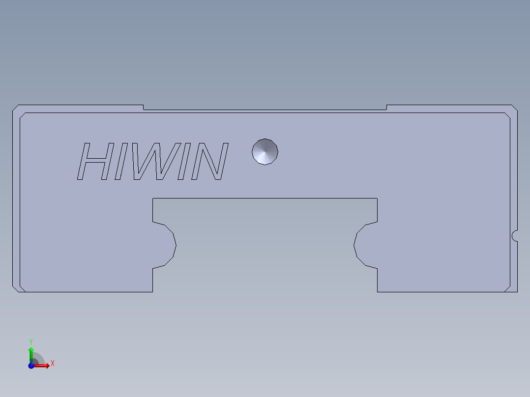 上银直线滑轨-MGN12C 滑块前视图