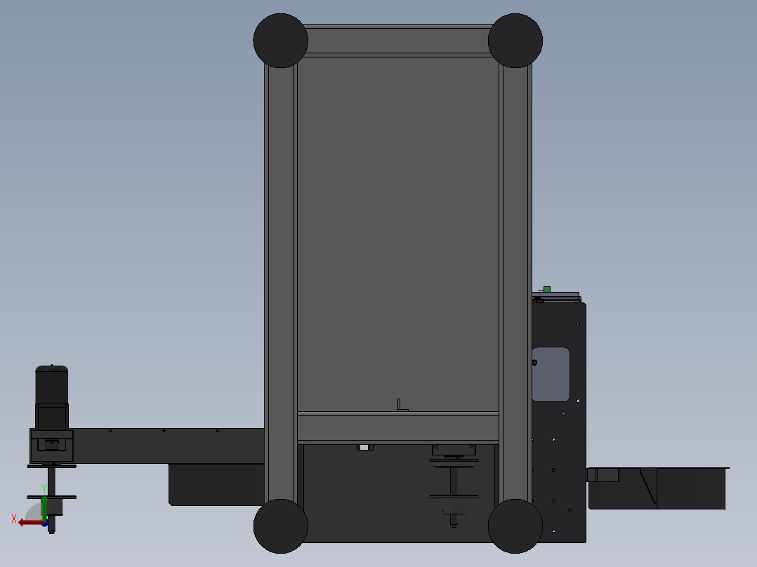 片料转移载带包装机后视图