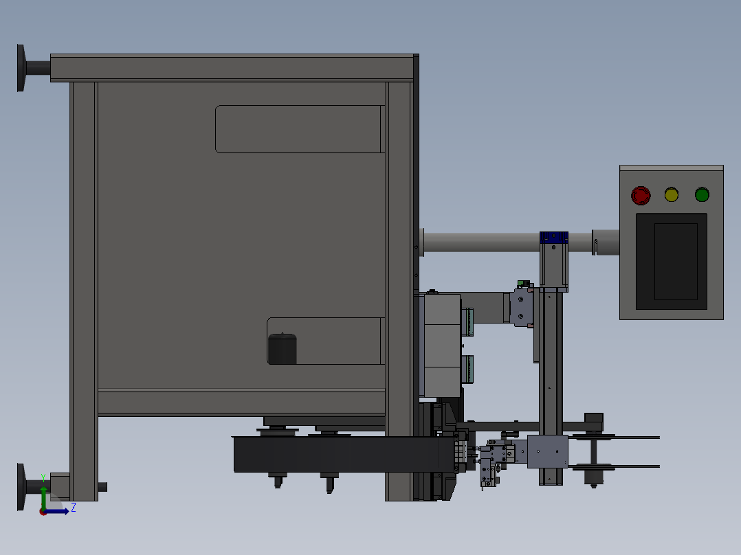 片料转移载带包装机左视图
