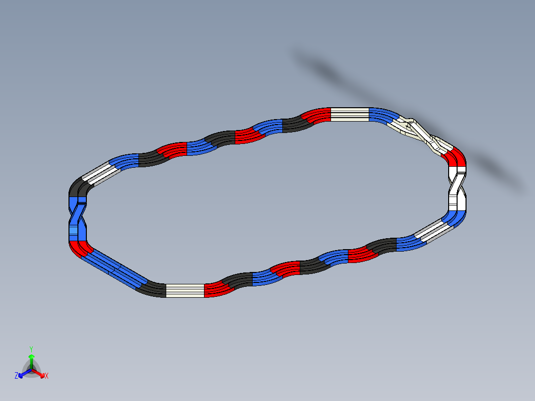 四驱车跑道3正等轴测图