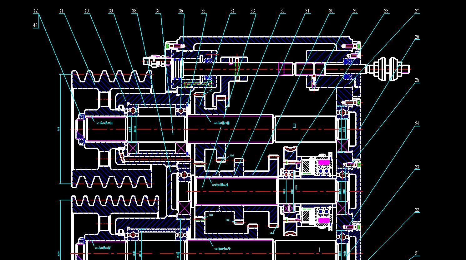 变速箱和CK6163床头箱图纸
