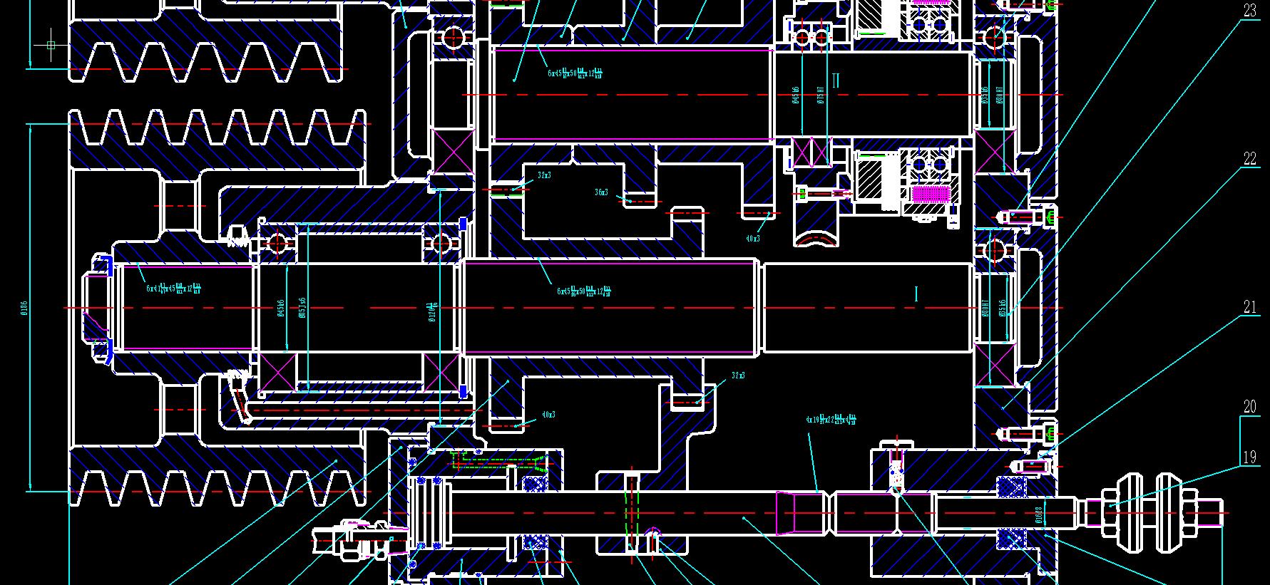 变速箱和CK6163床头箱图纸