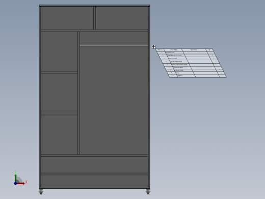 简单的衣柜设计前视缩略图
