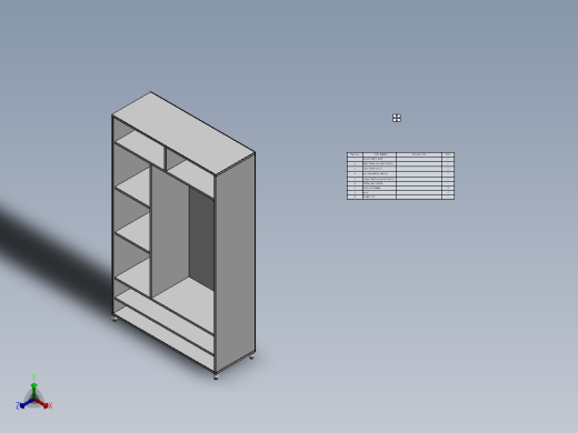 简单的衣柜设计正等轴测缩略图
