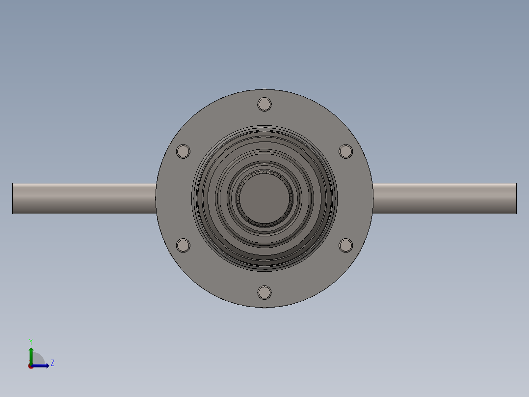 差速器齿轮箱左视图