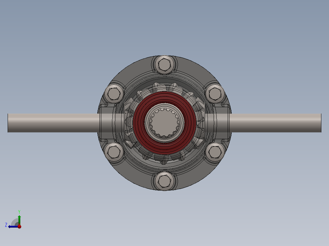差速器齿轮箱右视图