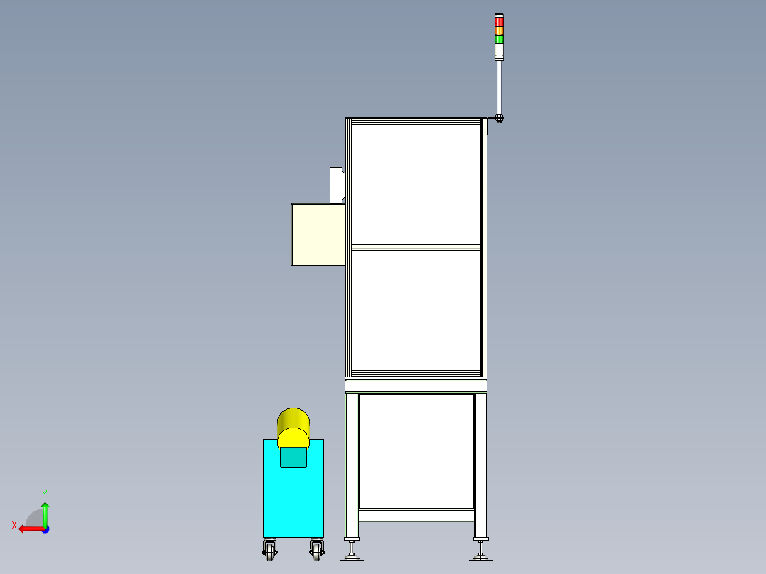 半自动螺钉拧紧机step后视图