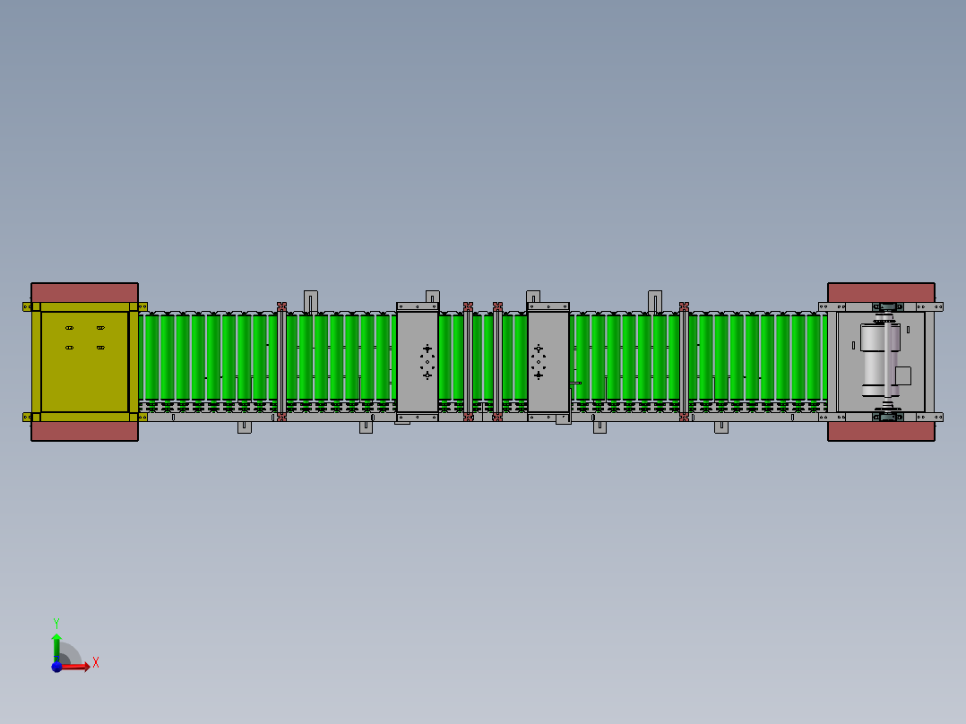 手机包装盒自动分选生产线sw17可编辑前视图