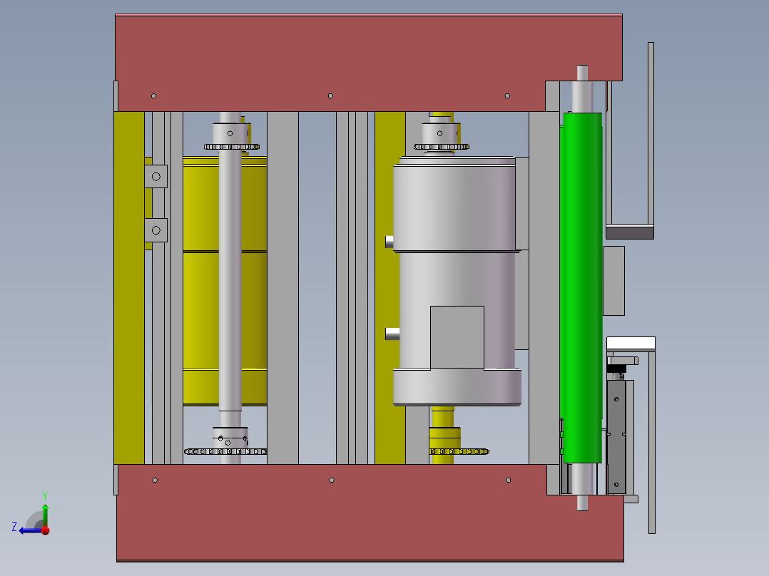 手机包装盒自动分选生产线sw17可编辑右视图