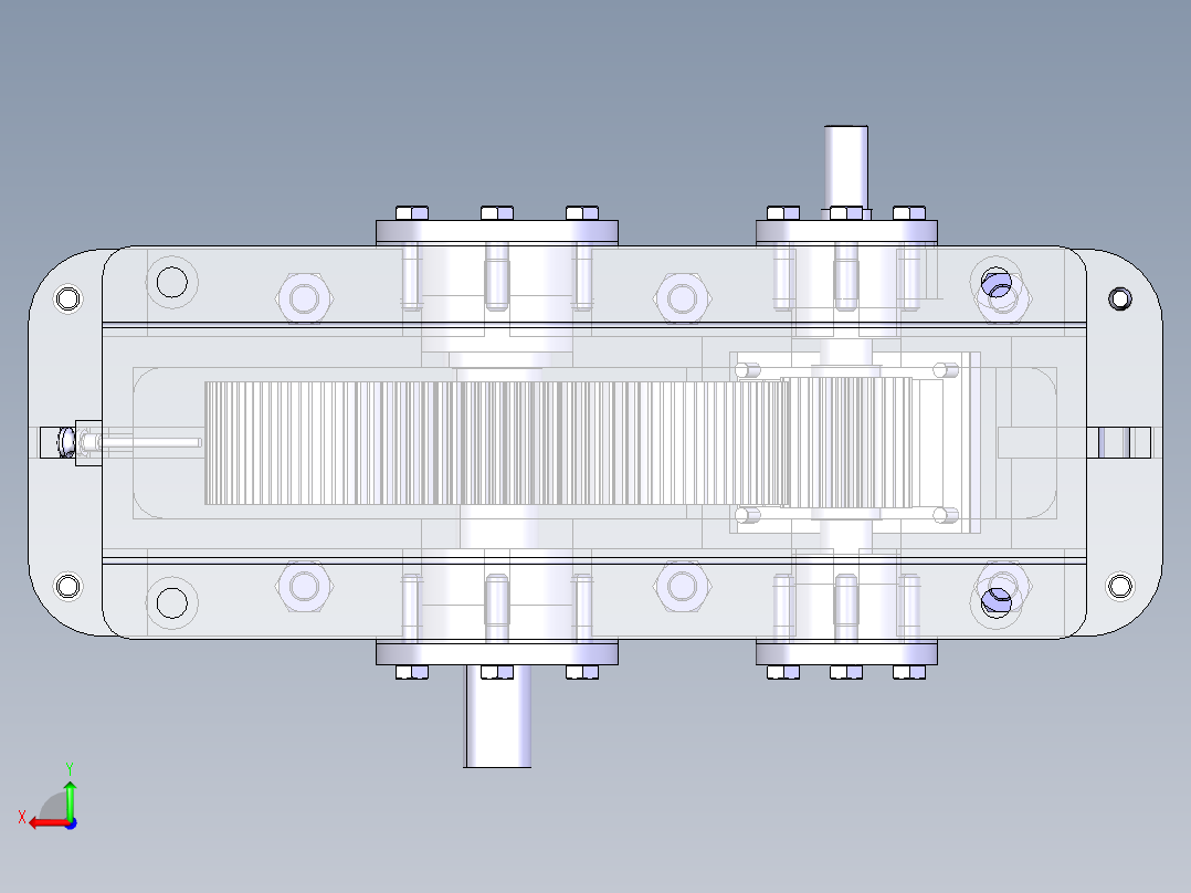 一级减速器后视图