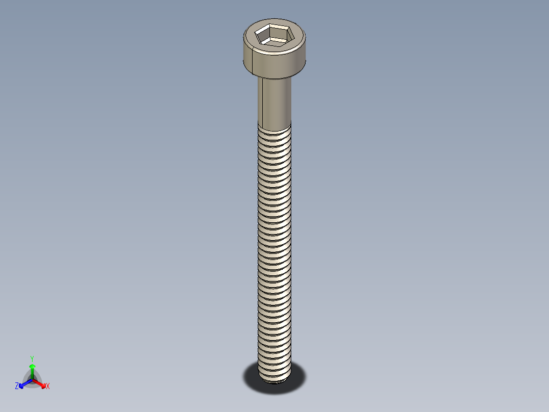 Screw_DIN_912_M1.4x16_A2.STEP公制内六角螺钉主视图