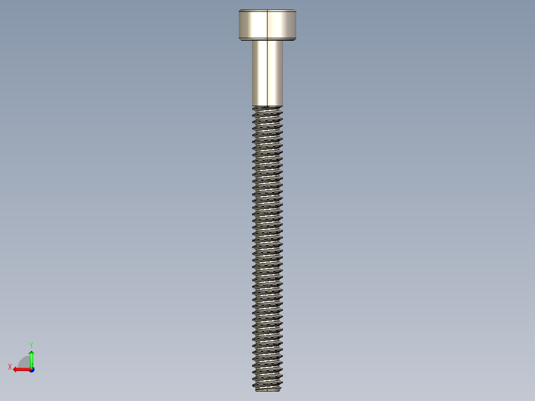 Screw_DIN_912_M1.4x16_A2.STEP公制内六角螺钉后视图