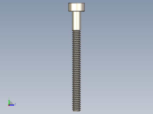 Screw_DIN_912_M1.4x16_A2.STEP公制内六角螺钉左视缩略图