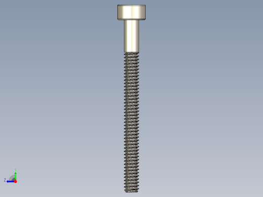 Screw_DIN_912_M1.4x16_A2.STEP公制内六角螺钉右视缩略图