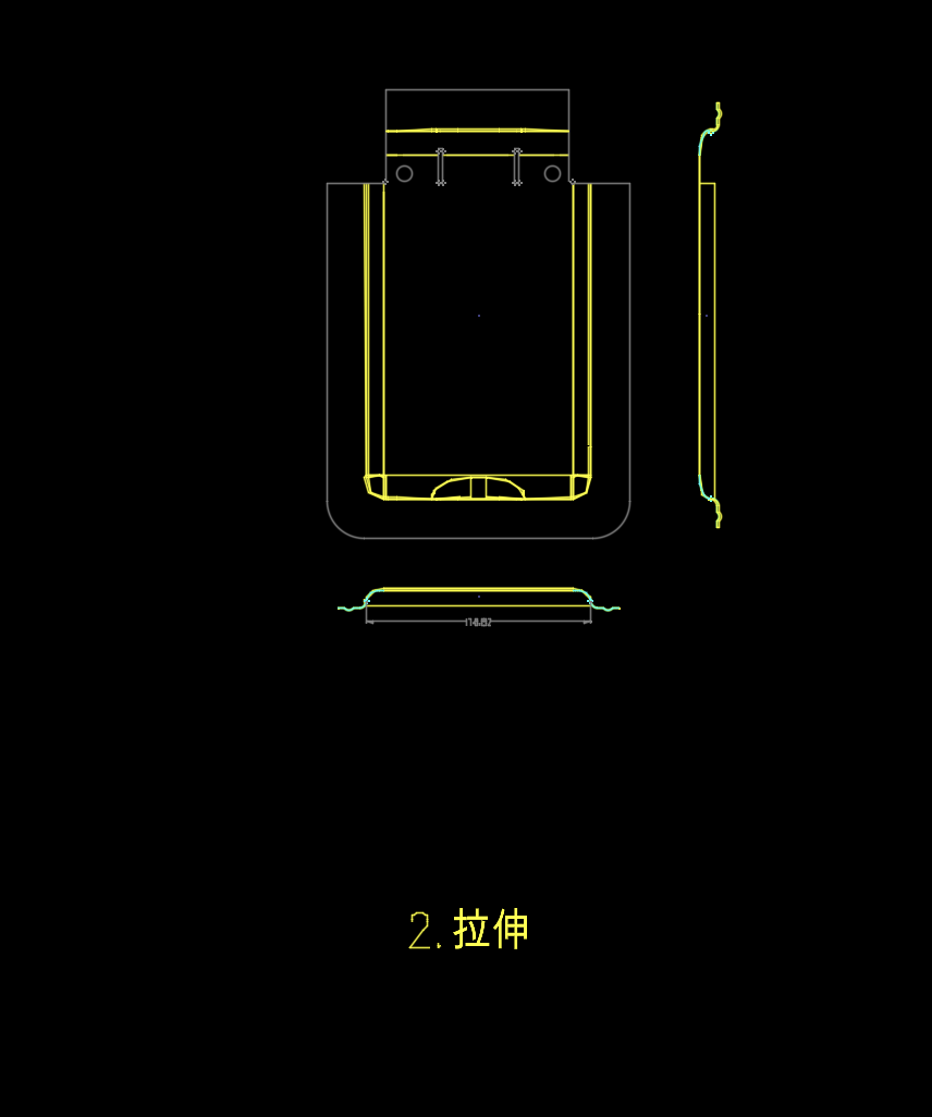 平板电脑后盖拉伸模具图