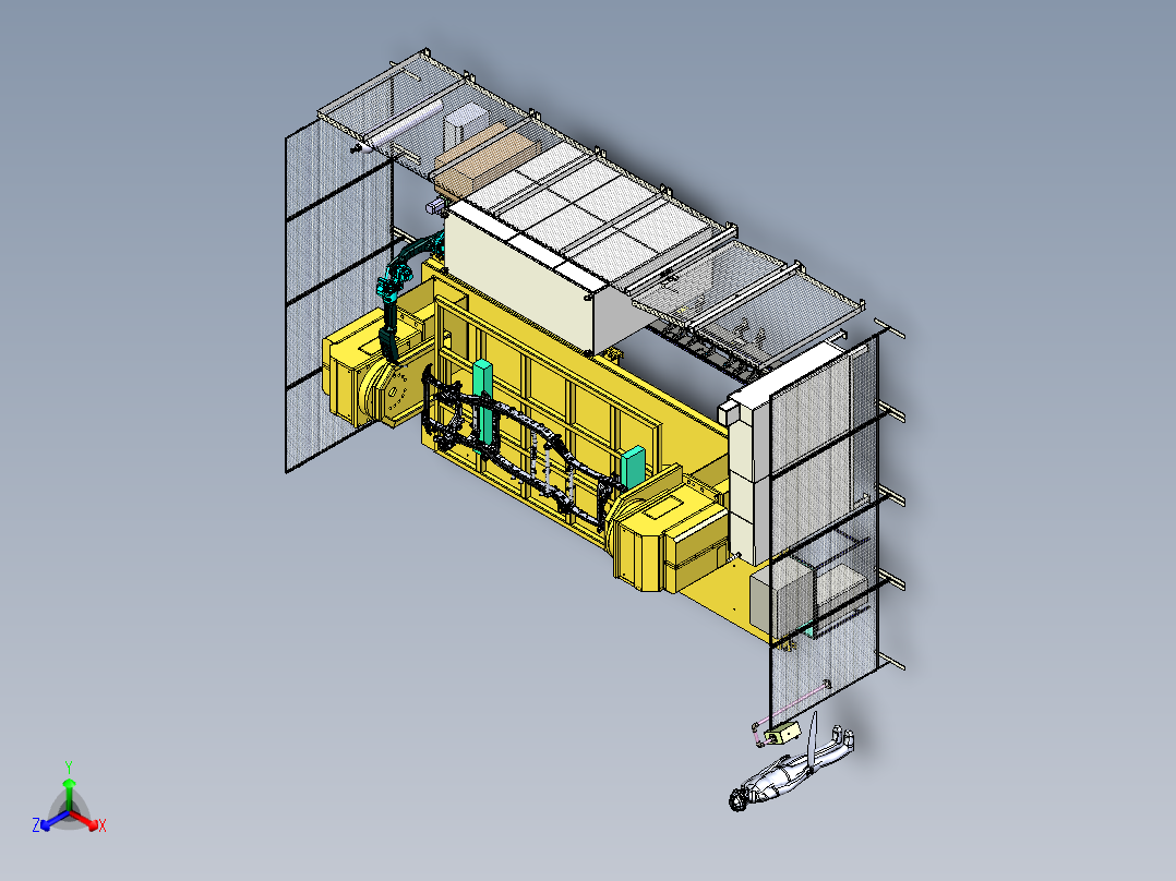 大型机械车架的焊接工作站模拟