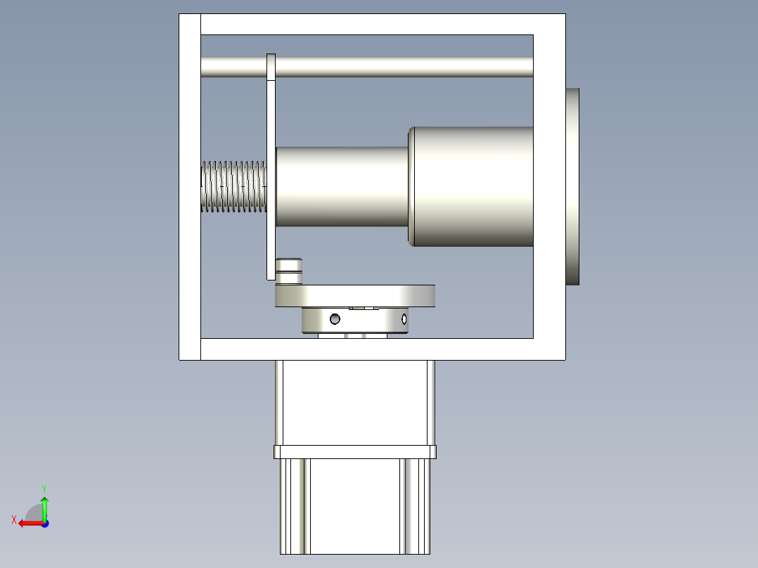 牵引机构后视图