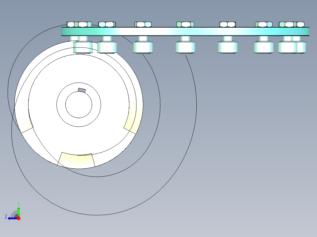 凸轮设计右视图