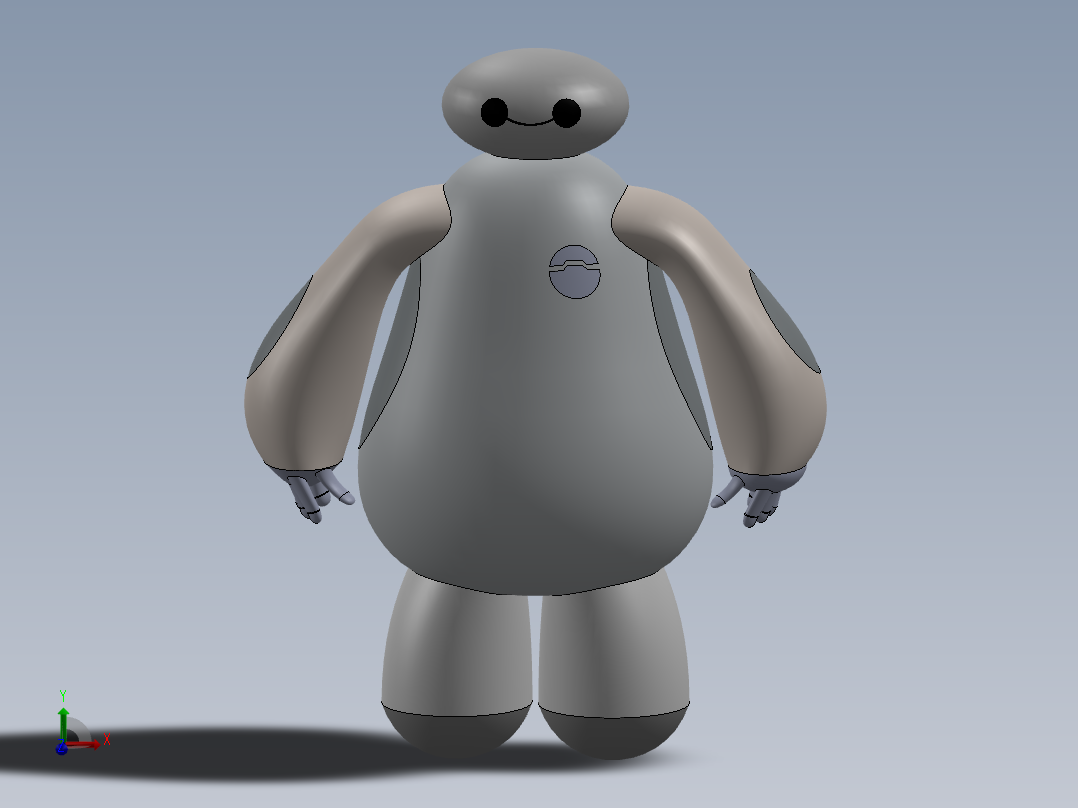 Solidworks中的BAYMAX 3D模型