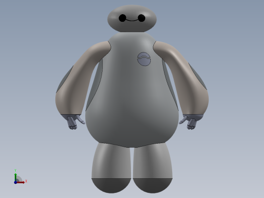 Solidworks中的BAYMAX 3D模型前视缩略图