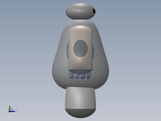 Solidworks中的BAYMAX 3D模型左视缩略图