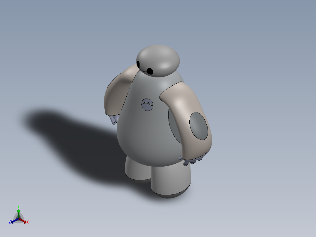 Solidworks中的BAYMAX 3D模型正等轴测图