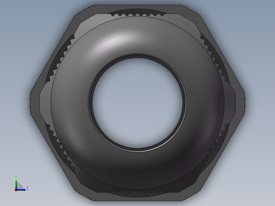 M20x1.5增安防爆尼龙电缆接头左视图