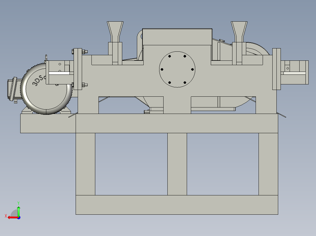 角铁圆钢扁铁截断机后视图