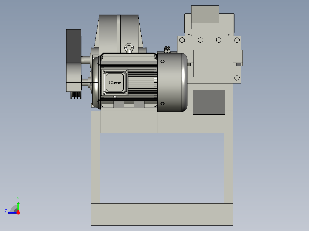 角铁圆钢扁铁截断机右视图
