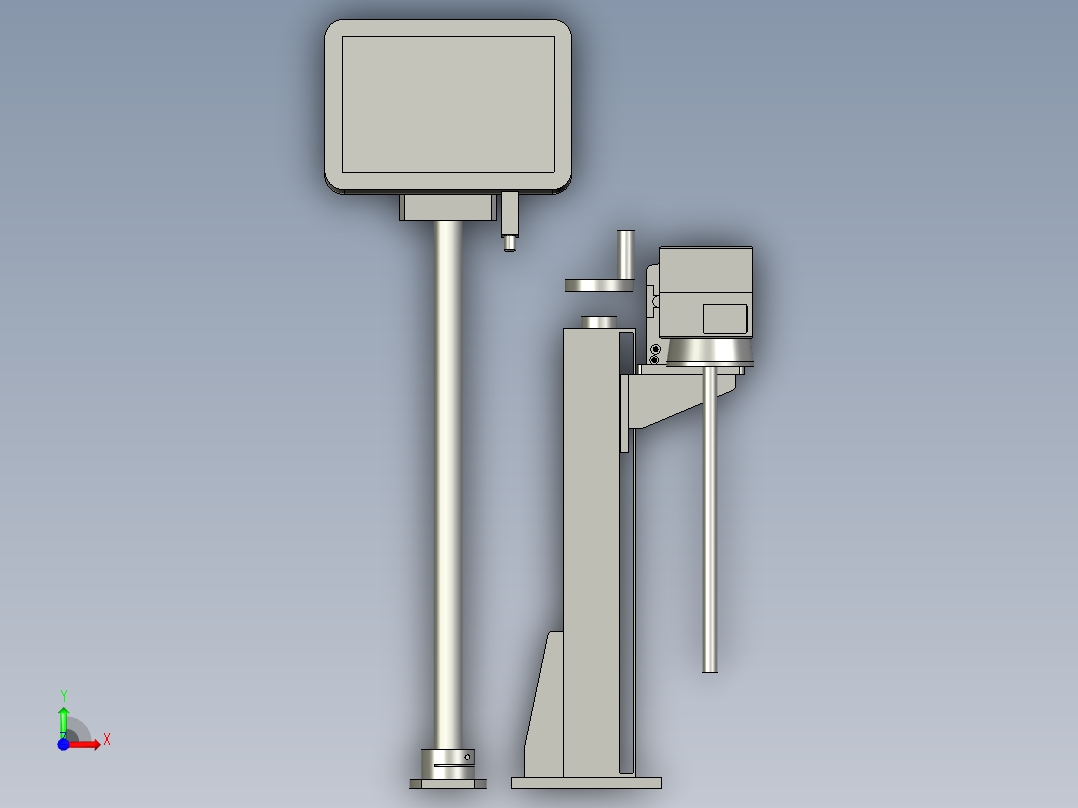 2018SOLIDWORKS1700Z激光机安装机构前视图