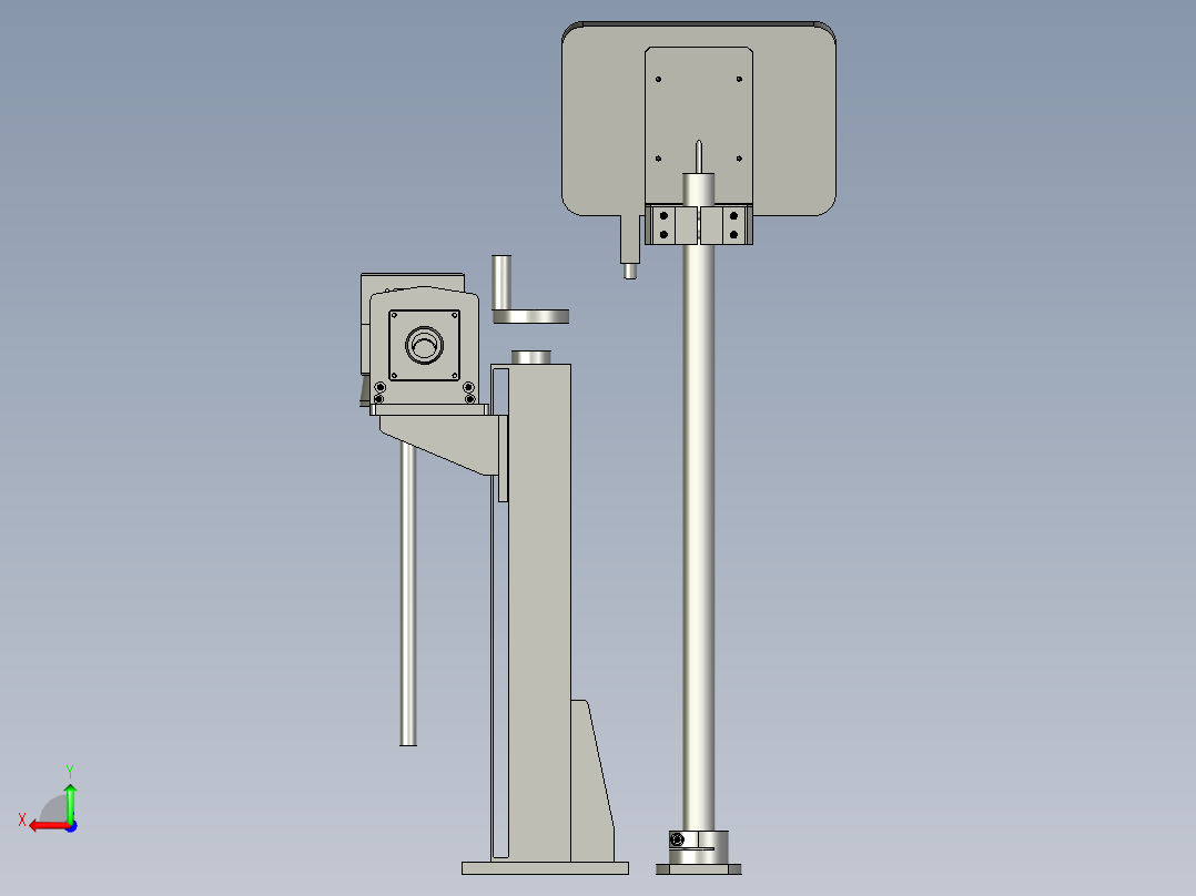 2018SOLIDWORKS1700Z激光机安装机构后视图